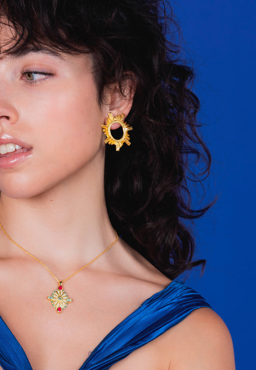 Lavani Pendientes Rosetón Emile