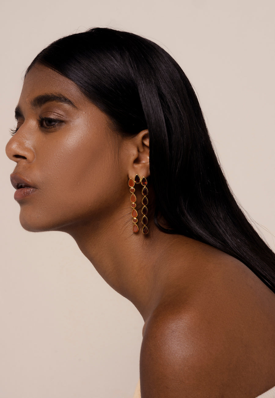 Lavani Pendientes Samsara Granate