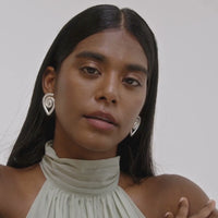 Lavani Pendientes Spiral Plateados