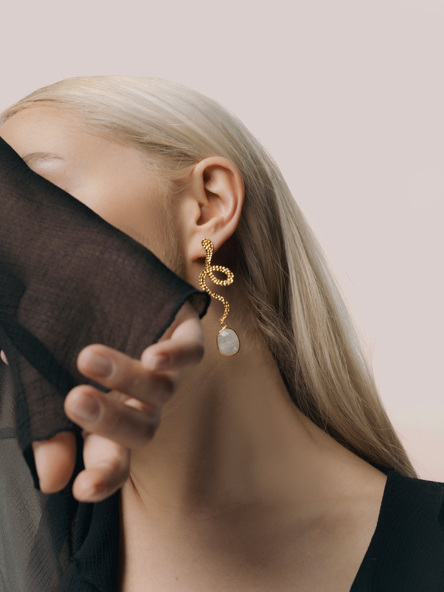 Lavani Pendientes Thar Blanco