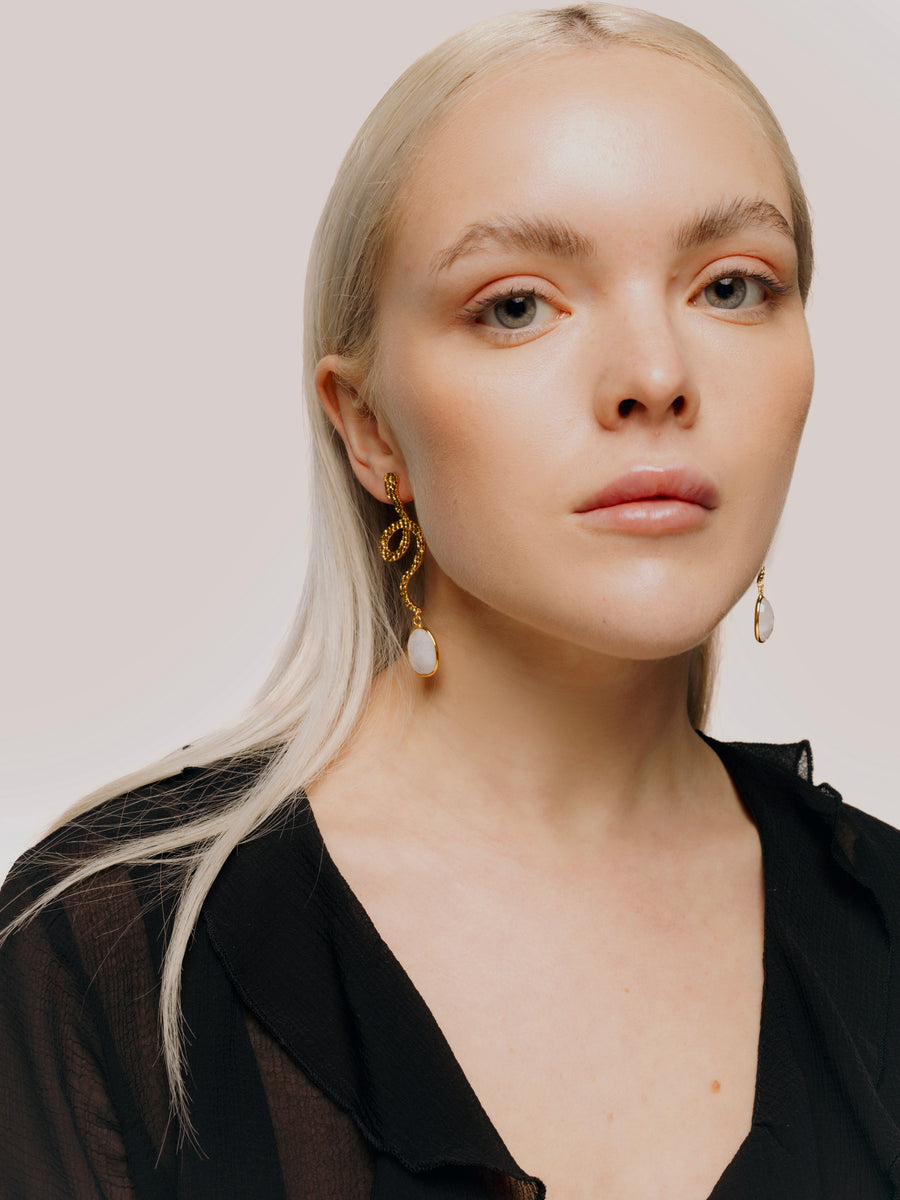 Lavani Pendientes Thar Blanco