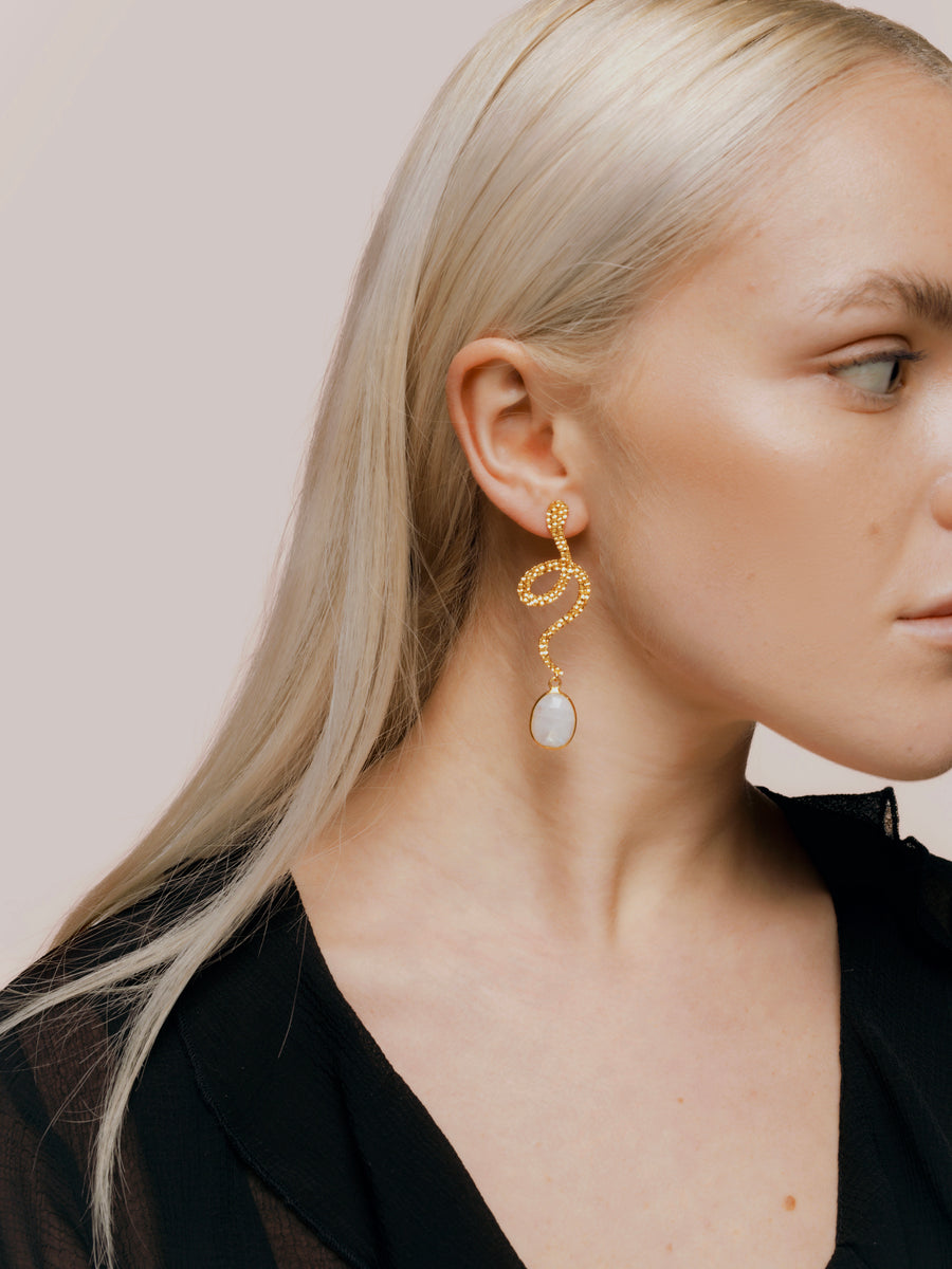 Lavani Pendientes Thar Blanco