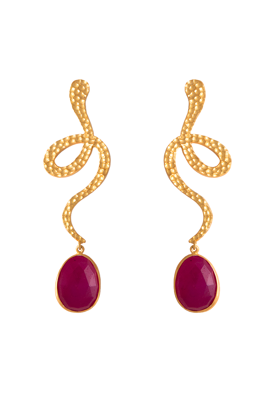 Lavani Pendientes Thar Rubí