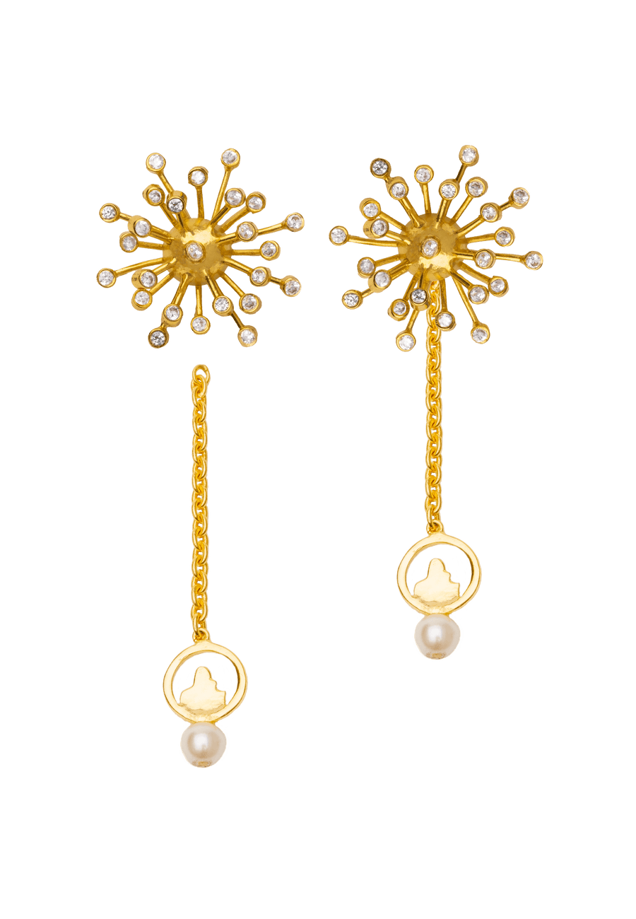 lavani Pendientes The Tourist Blanco