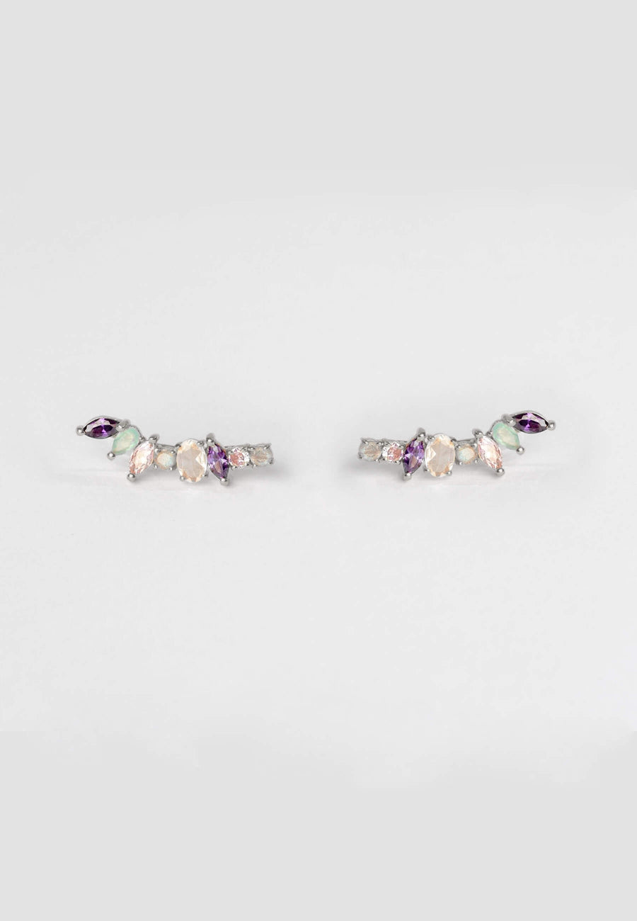 Lavani Pendientes Trepadores Plata Irina