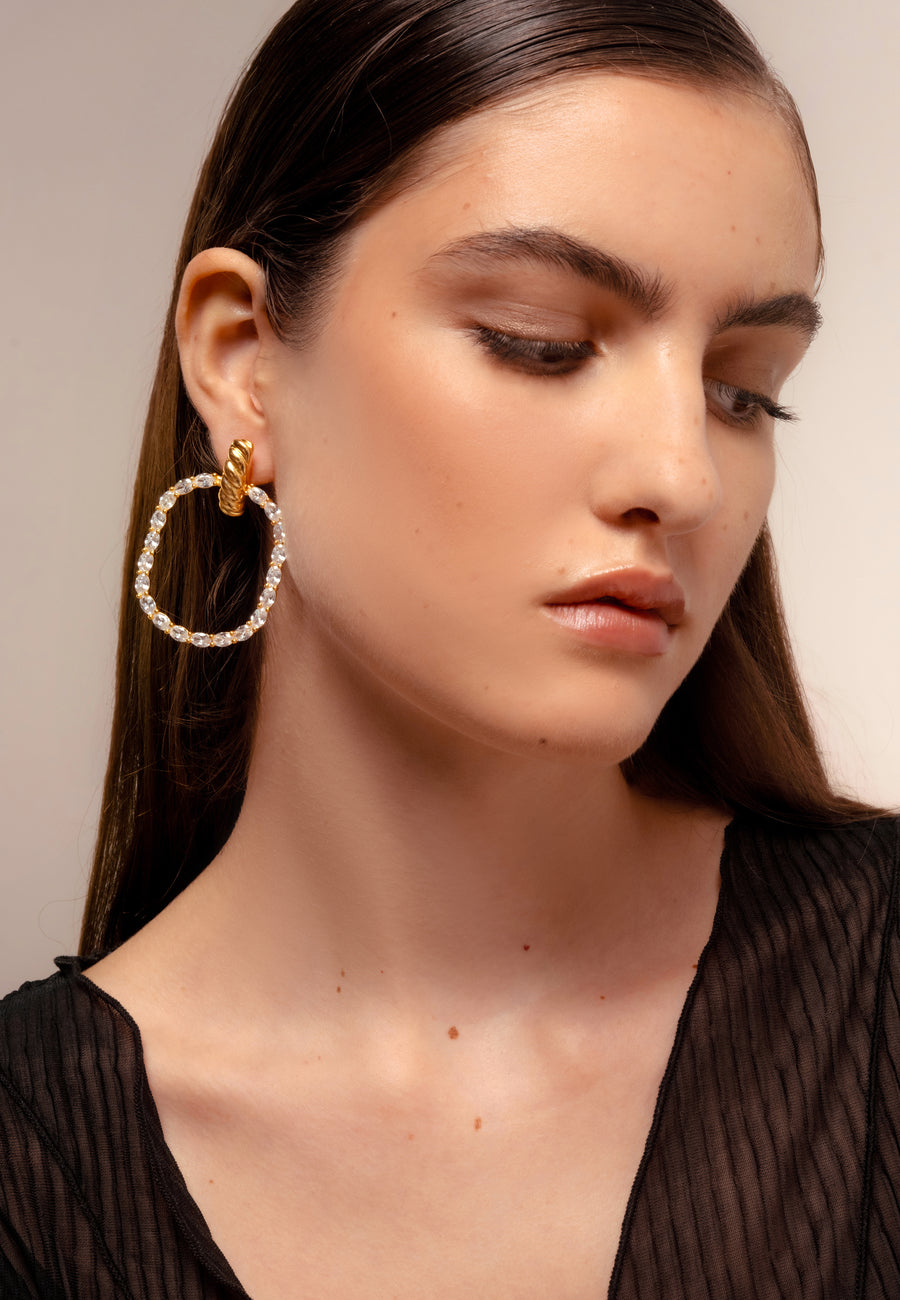 Lavani Pendientes Twiggy Blanco