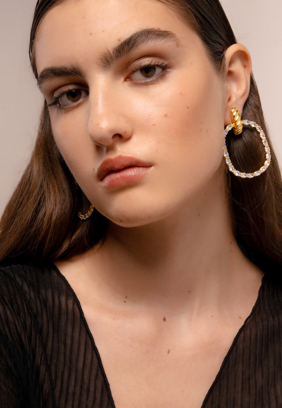 Lavani Pendientes Twiggy Blanco