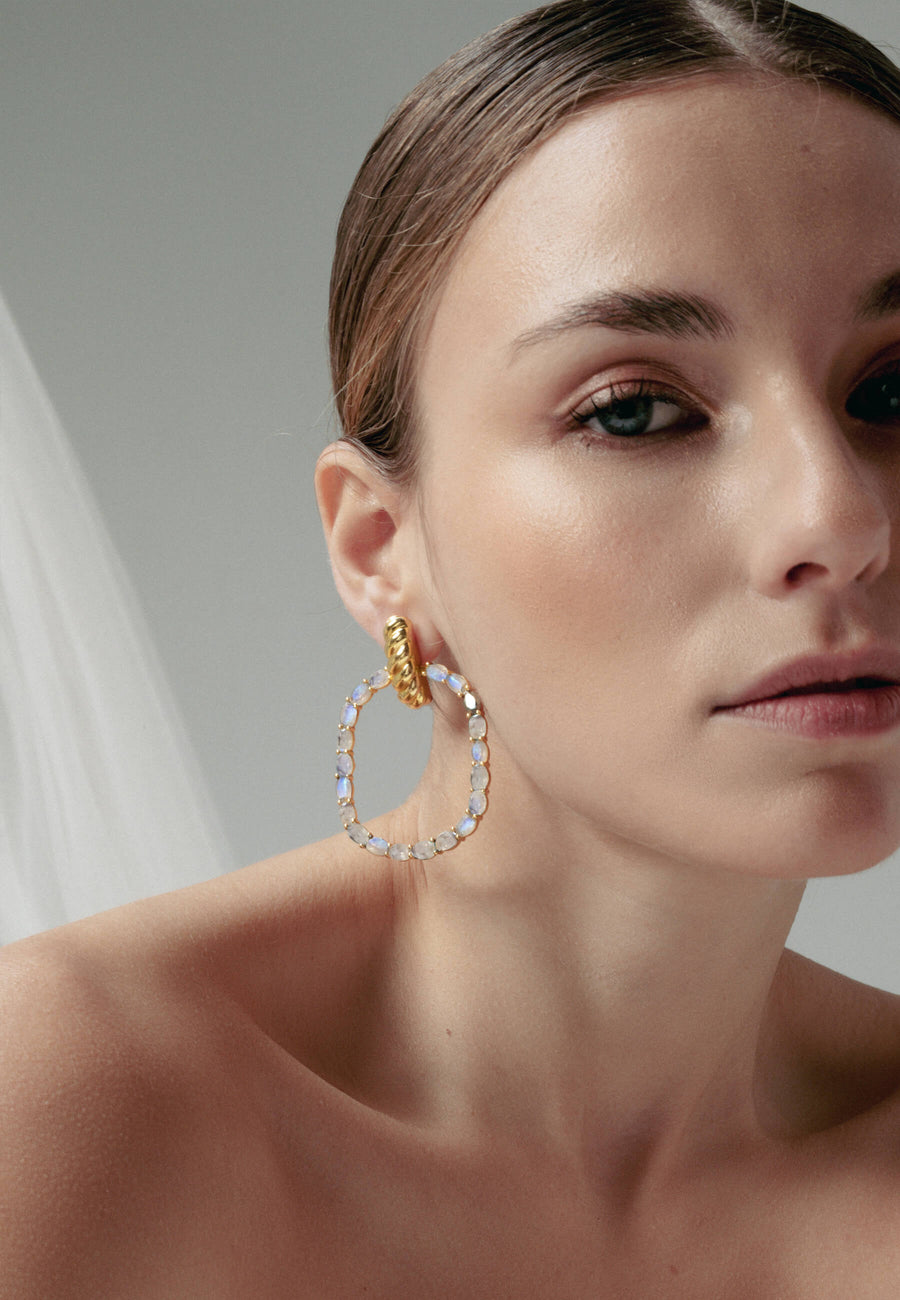 Lavani Pendientes Twiggy Blanco