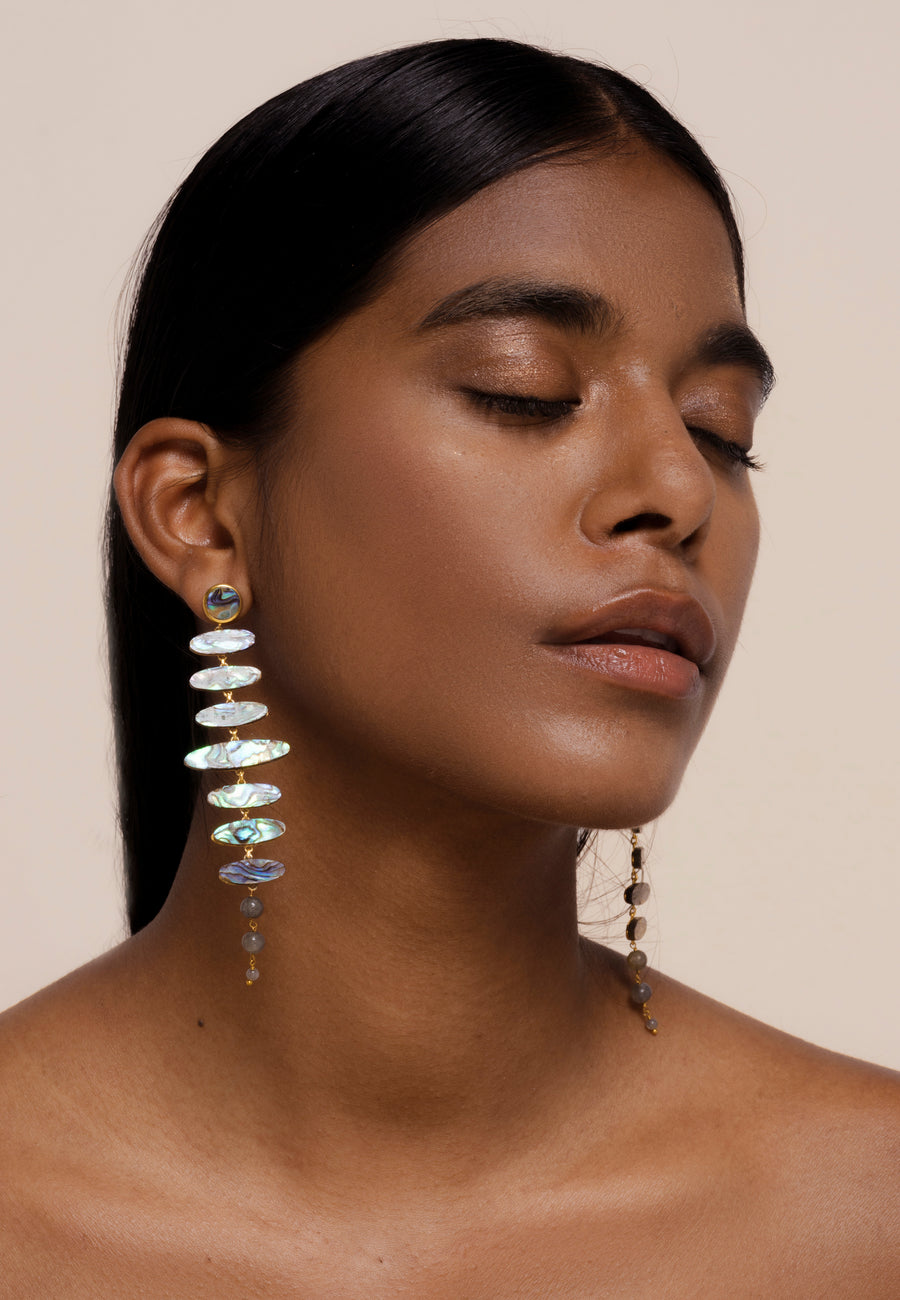 lavani Pendientes Zenith Abalone