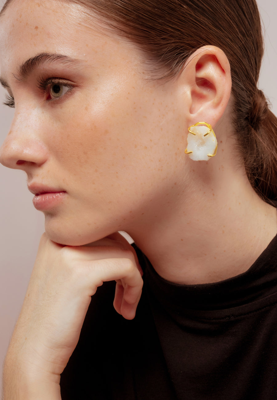 Lavani Pendientes Zeus Blanco