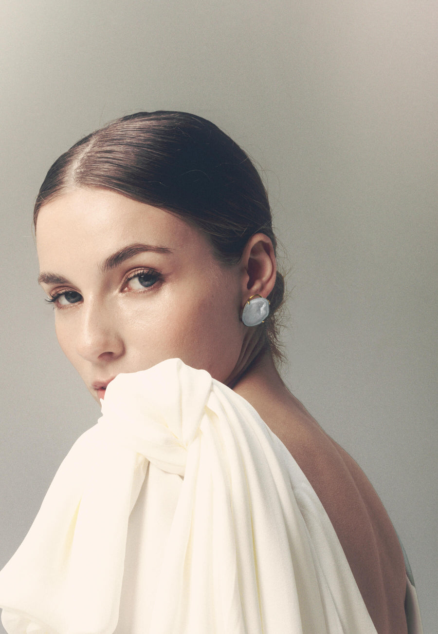 Lavani Pendientes Zeus Blanco