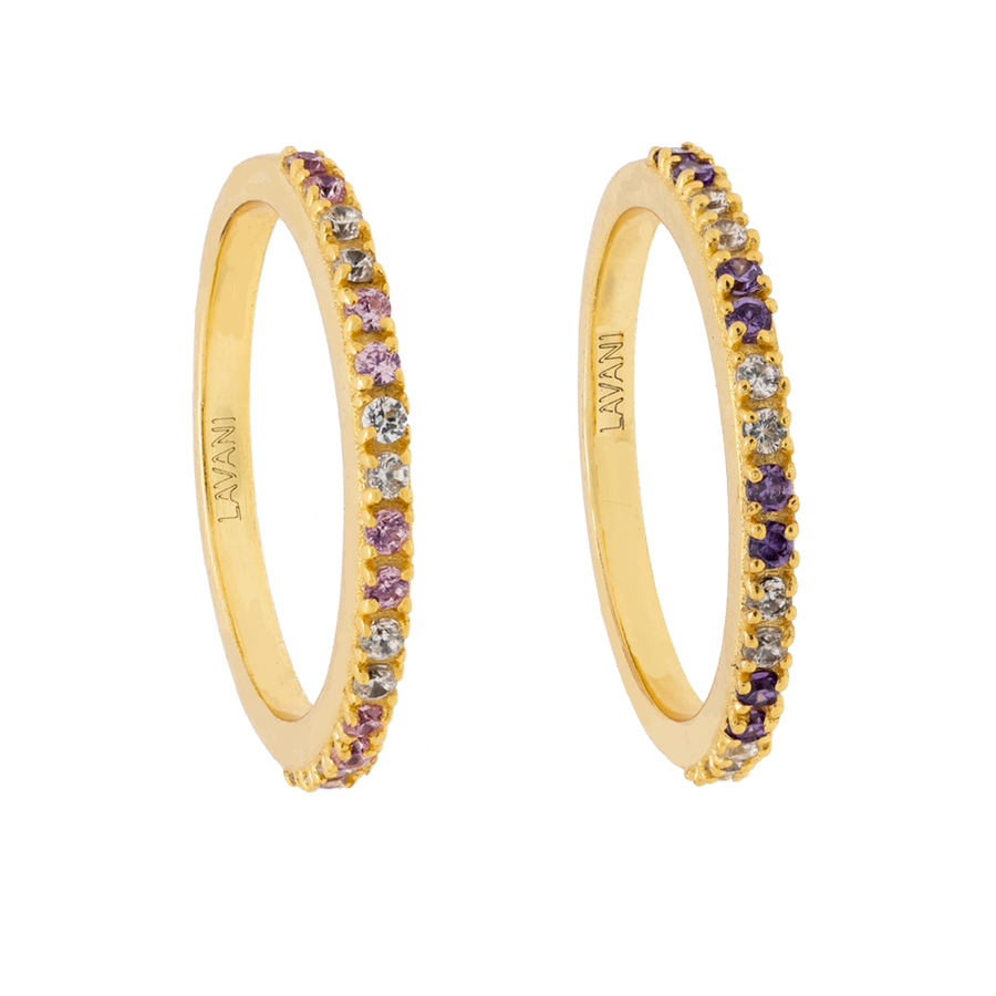 lavani Set Anillos Diya Rosado