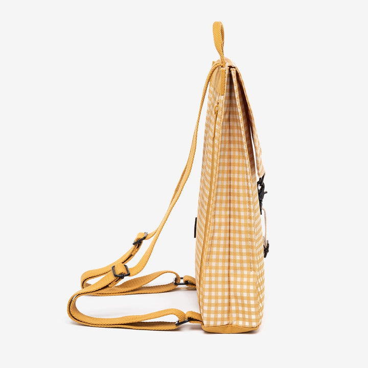Lefrik Mochila Handy Mini Vichy Mustard