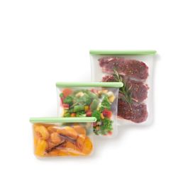 lékué Set de 3 bolsas reutilizables planas