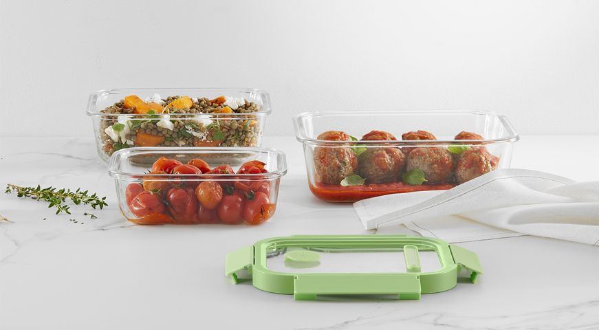 Lékué Recipiente Hermético 100% De Vidrio 1050 Ml Rectangular