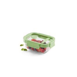lékué Recipiente hermético 100% de vidrio 370 ml rectangular