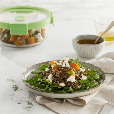 Lékué Recipiente Hermético 100% De Vidrio 950 Ml Redondo