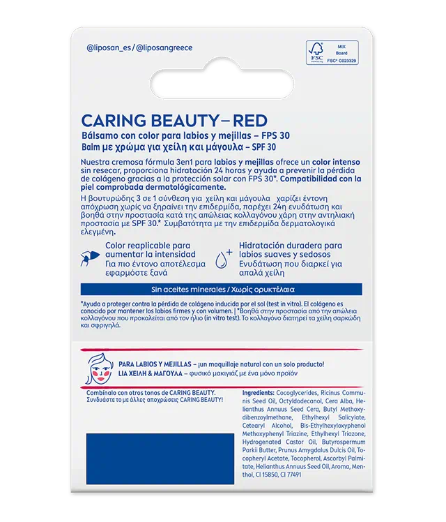 Liposan Liposan Caring Beauty Red