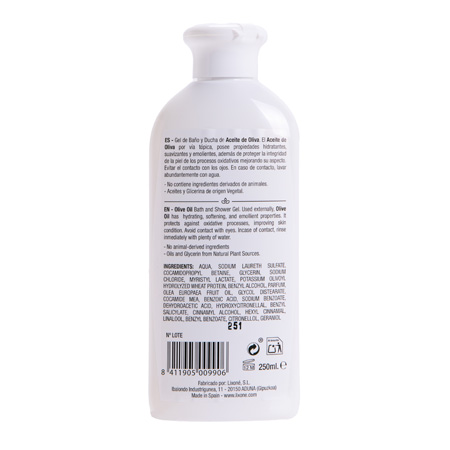 Lixone GEL De BAÑO Y DUCHA De Aceite De Oliva 250 Ml