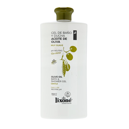 lixone GEL de BAÑO y DUCHA de Aceite de Oliva 500 ml