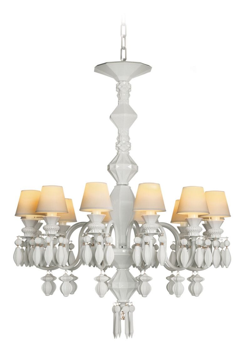 Lladro Chandelier Belle De Nuit 12 Luces. Blanco (CE/UK/CCC)
