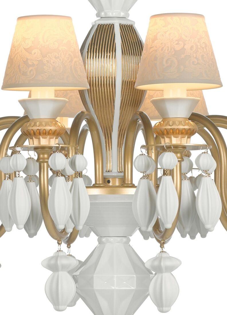 Lladro Chandelier Belle De Nuit 12 Luces. Lustre Oro (CE/UK/CCC)