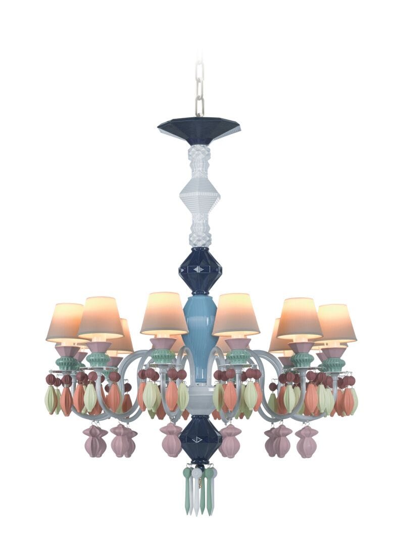 Lladro Chandelier Belle De Nuit 12 Luces. Multicolor (CE/UK/CCC)