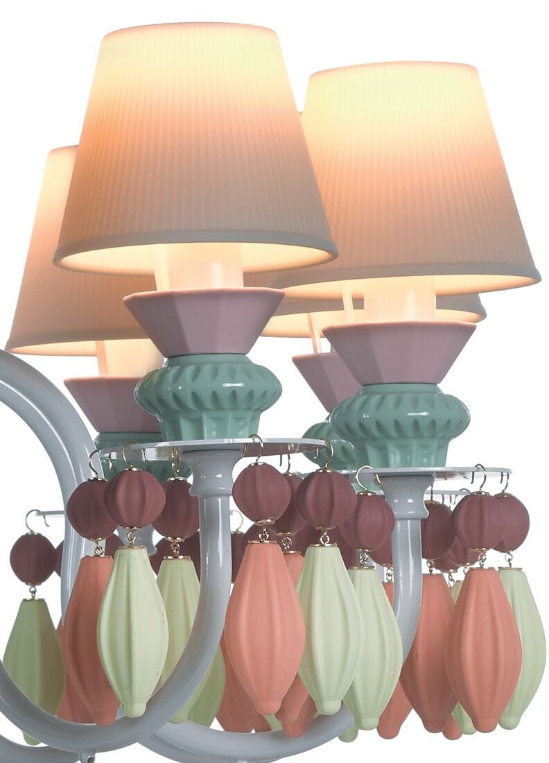 lladro Chandelier Belle de Nuit 12 luces. Multicolor (CE/UK/CCC)