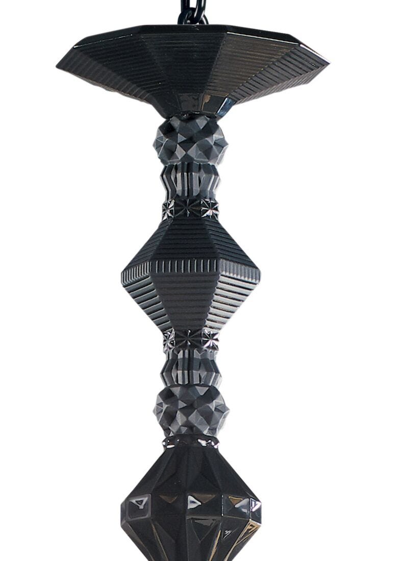 Lladro Chandelier Belle De Nuit 12 Luces. Negro Absoluto (CE/UK/CCC)