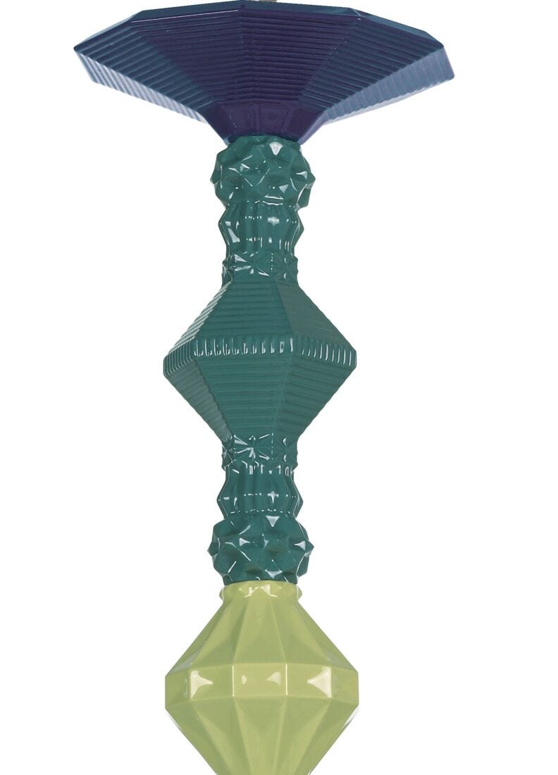 Lladro Chandelier Belle De Nuit 12 Luces. Verde (CE/UK/CCC)