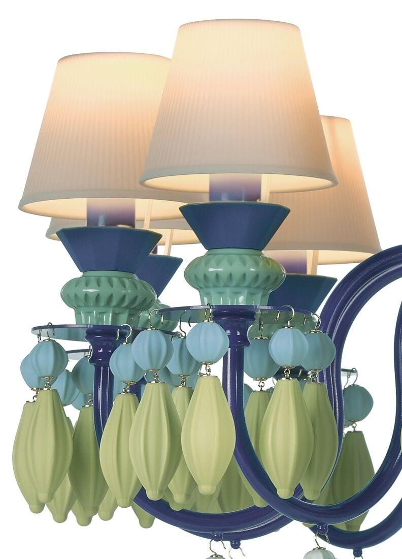lladro Chandelier Belle de Nuit 12 luces. Verde (CE/UK/CCC)