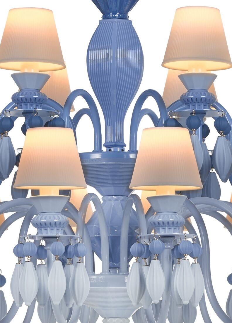 Lladro Chandelier Belle De Nuit 24 Luces. Azul (CE/UK/CCC)