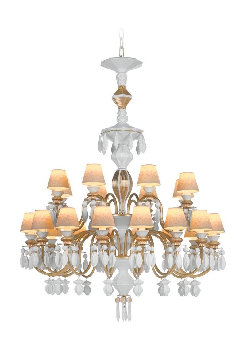 Lladro Chandelier Belle De Nuit 24 Luces. Lustre Oro (CE/UK/CCC)