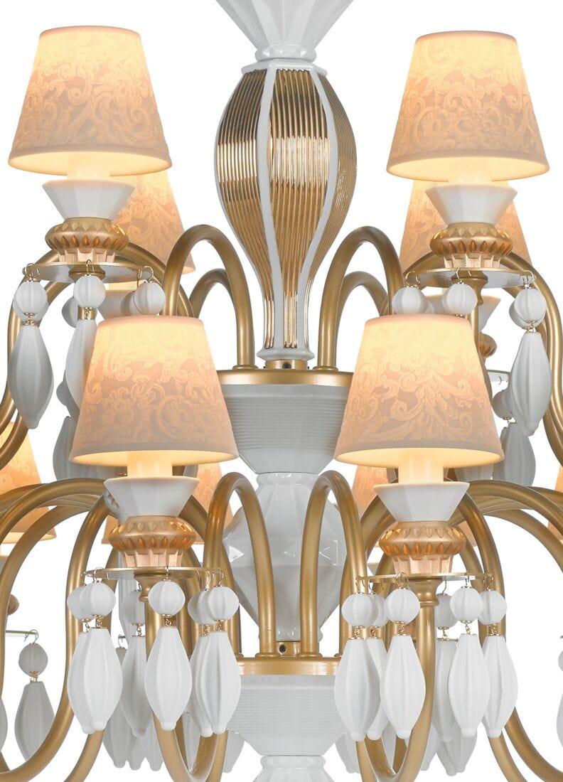 Lladro Chandelier Belle De Nuit 24 Luces. Lustre Oro (CE/UK/CCC)