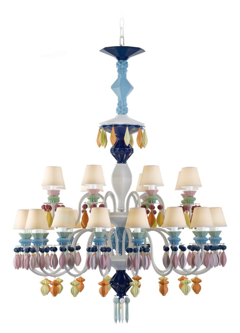 Lladro Chandelier Belle De Nuit 24 Luces. Multicolor (CE/UK/CCC)