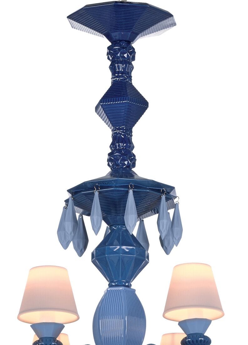 Lladro Chandelier Belle De Nuit 40 Luces. Azul (CE/UK)
