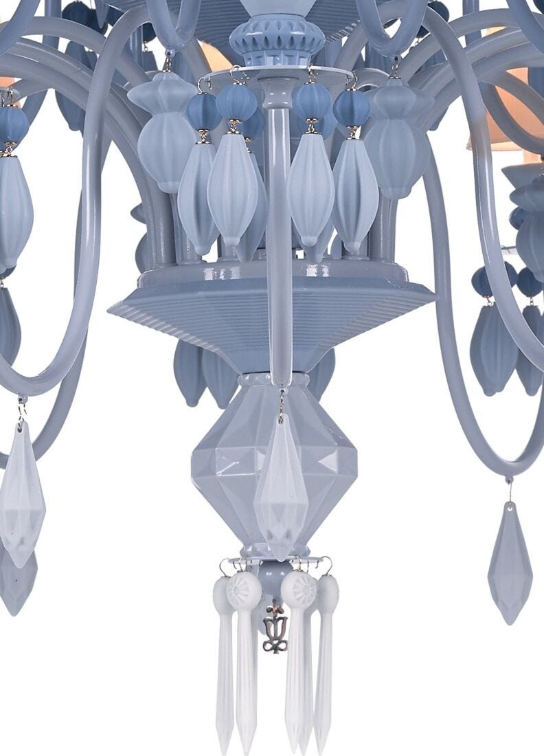 Lladro Chandelier Belle De Nuit 40 Luces. Azul (CE/UK)