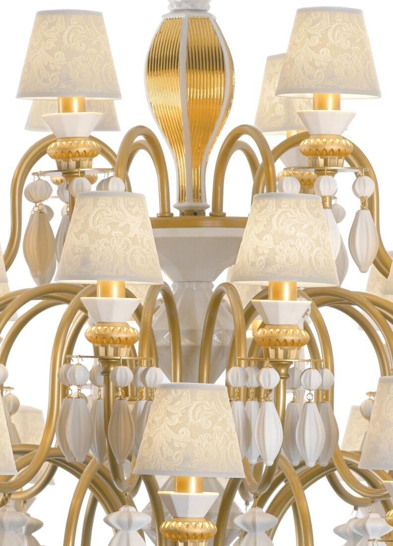 lladro Chandelier Belle de Nuit 40 luces. Lustre oro (CE/UK)