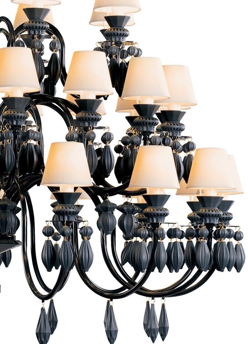 Lladro Chandelier Belle De Nuit 40 Luces. Negro Absoluto (CE/UK)
