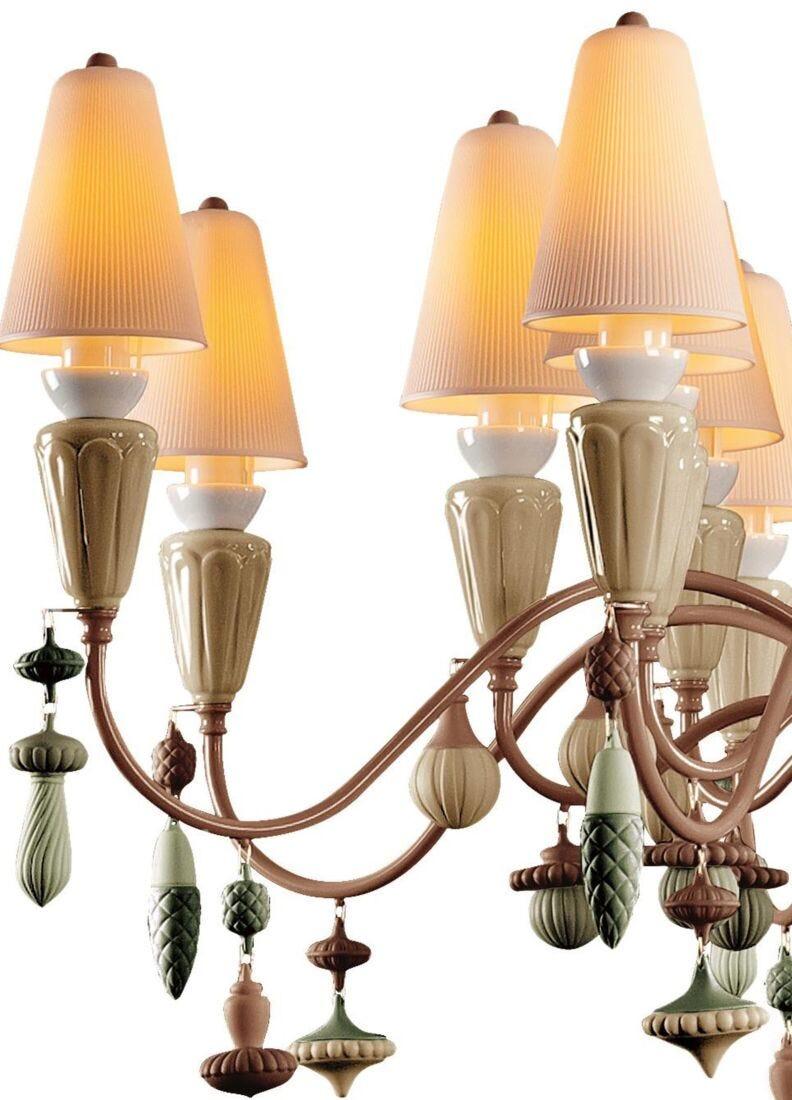 Lladro Chandelier Ivy And Seed 16 Luces. Mediano Plano. Especias (CE/UK/CCC)
