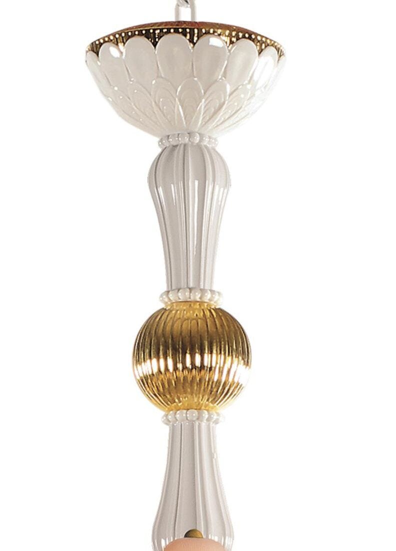 lladro Chandelier Ivy and Seed 16 luces. Mediano plano. Lustre oro (CE/UK/CCC)