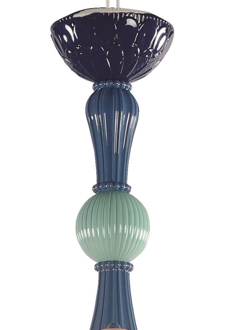 lladro Chandelier Ivy and Seed 16 luces. Mediano plano. Océano (CE/UK/CCC)