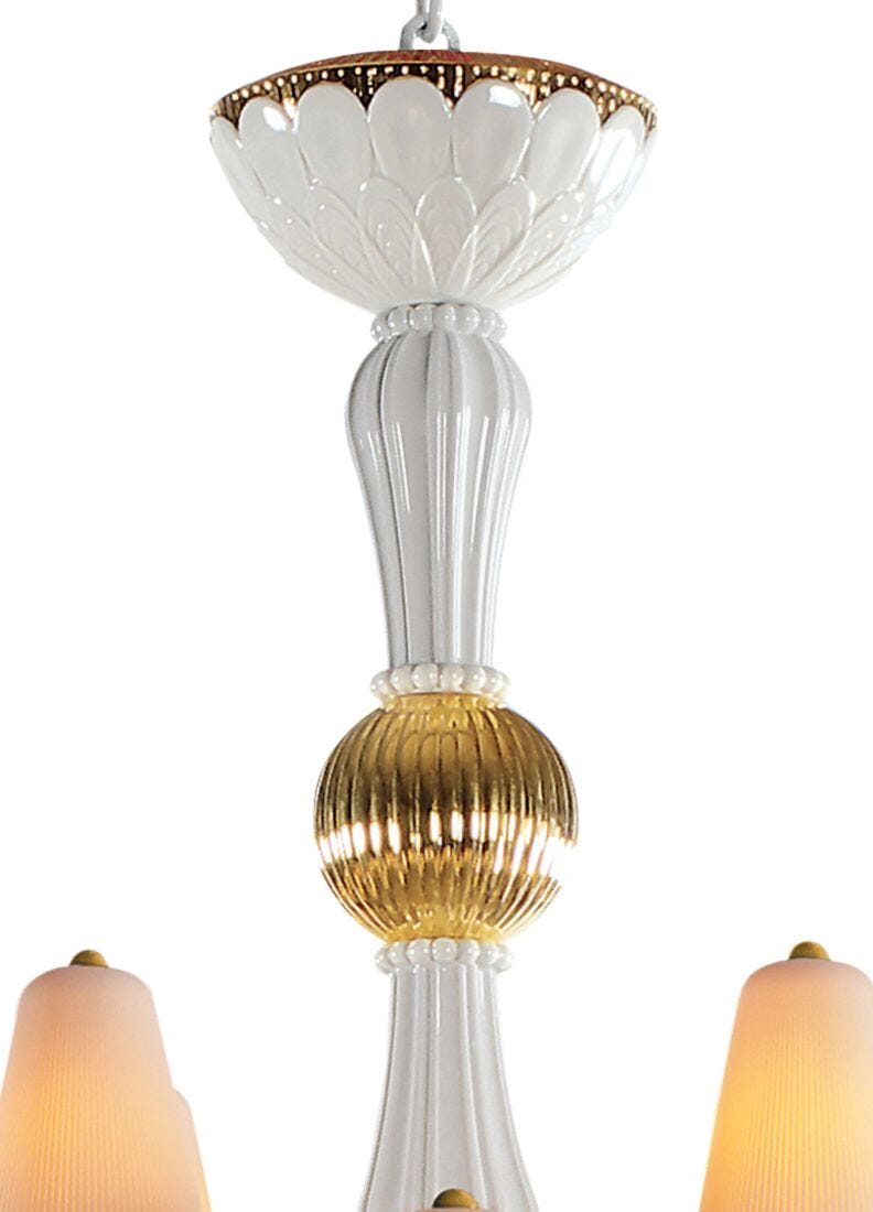 lladro Chandelier Ivy and Seed 20 luces. Lustre oro. Mediano (CE/UK/CCC)