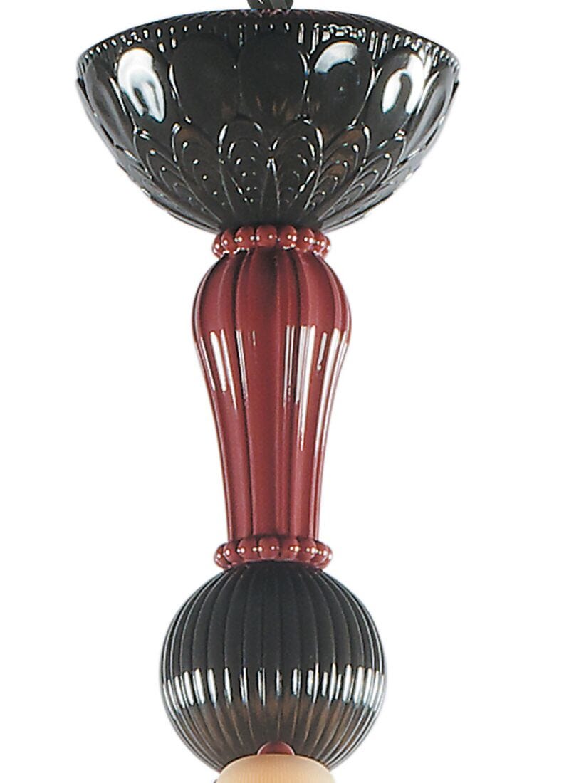 lladro Chandelier Ivy and Seed 20 luces. Mediano. Coral rojo (CE/UK/CCC)