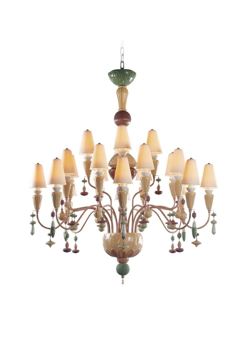 Lladro Chandelier Ivy And Seed 20 Luces. Mediano. Especias (CE/UK/CCC)