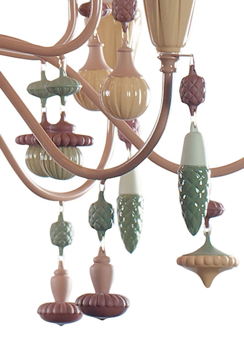 Lladro Chandelier Ivy And Seed 20 Luces. Mediano. Especias (CE/UK/CCC)