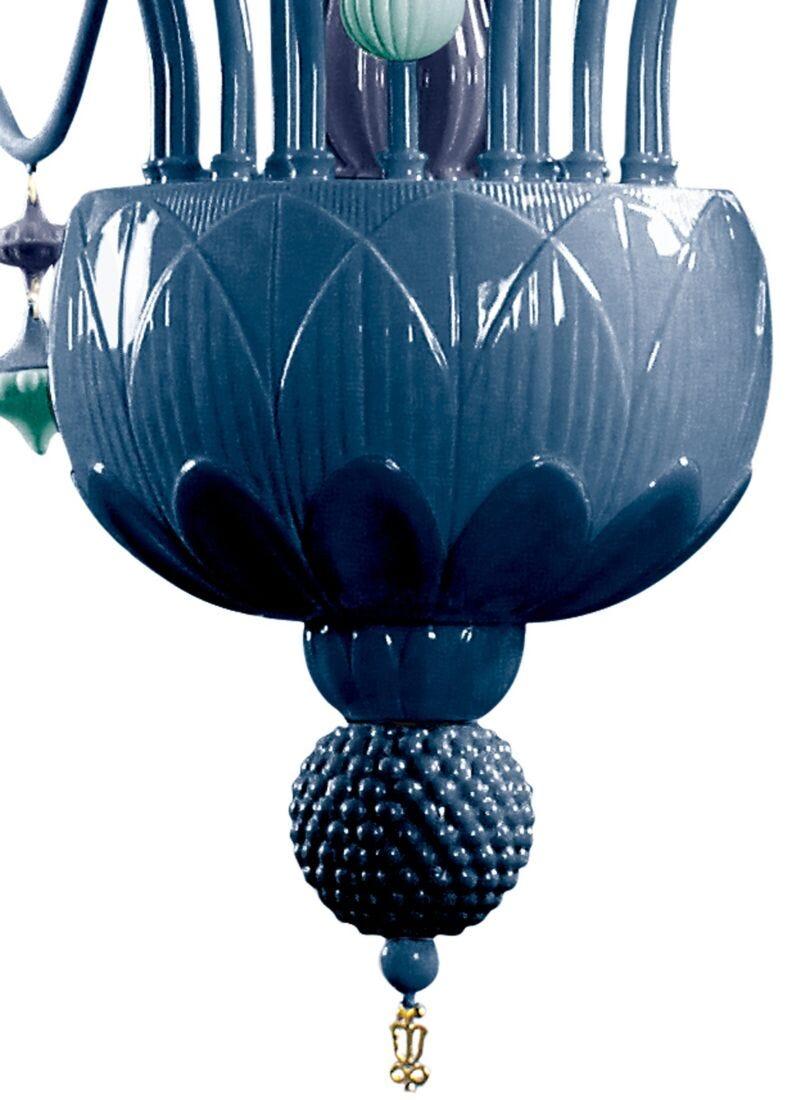 Lladro Chandelier Ivy And Seed 20 Luces. Mediano. Océano (CE/UK/CCC)