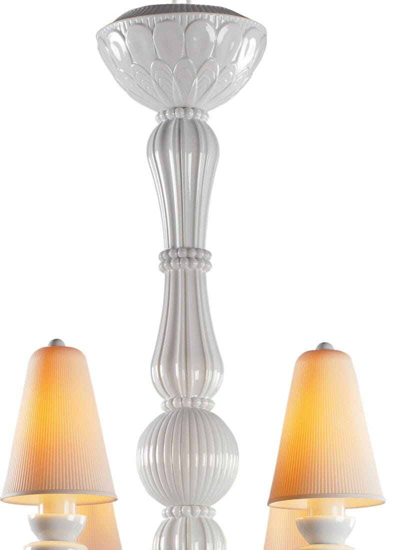lladro Chandelier Ivy and Seed 8 luces. Blanco (CE/UK/CCC)