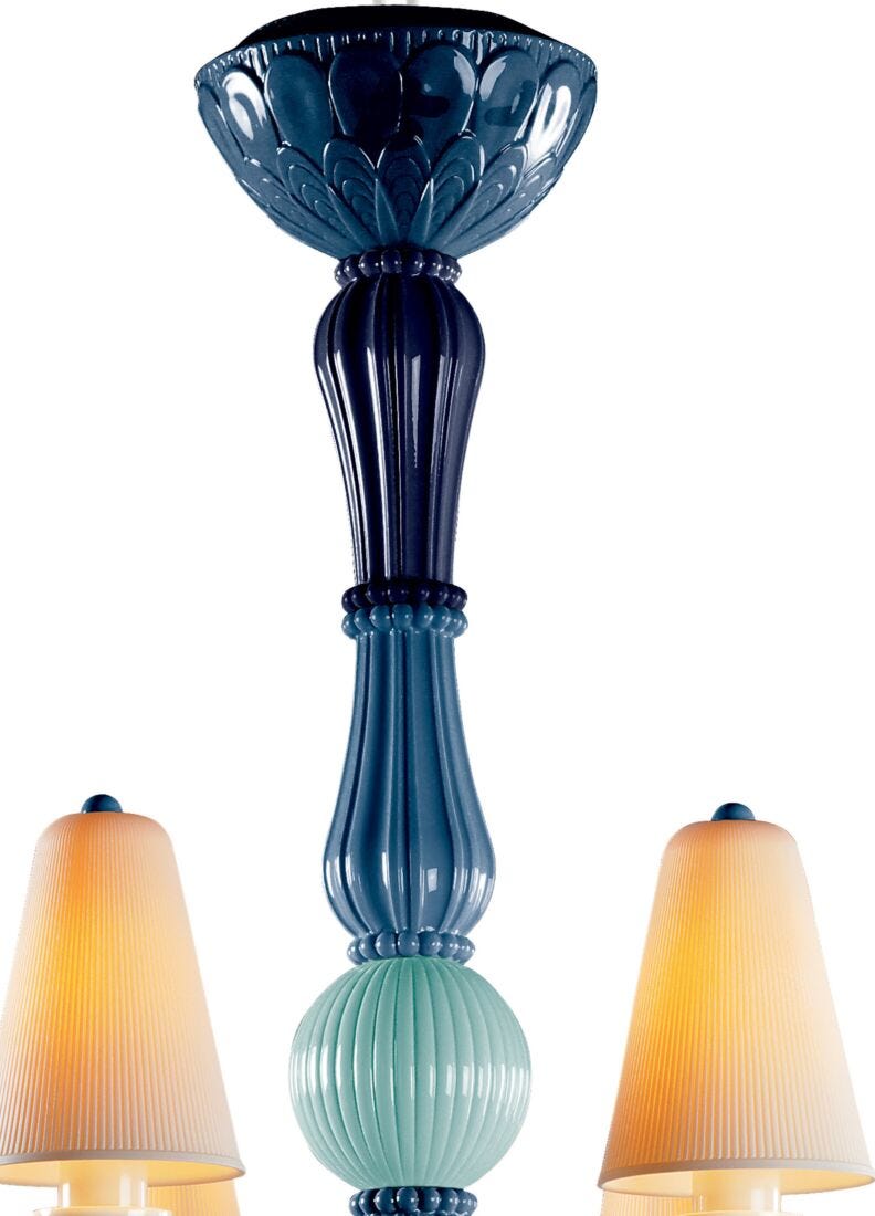 Lladro Chandelier Ivy And Seed 8 Luces. Océano (CE/UK/CCC)