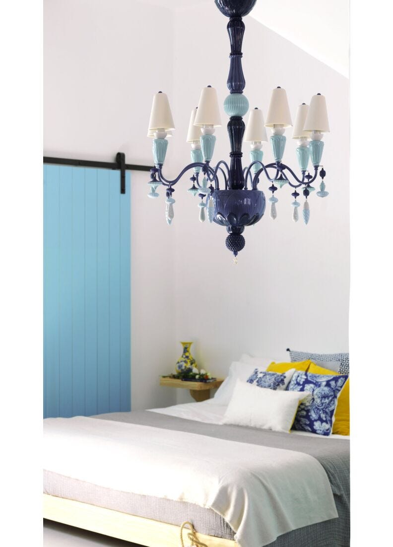 lladro Chandelier Ivy and Seed 8 luces. Océano (CE/UK/CCC)